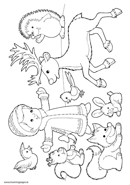 422x597 Coloring Pages Of Winter Animals