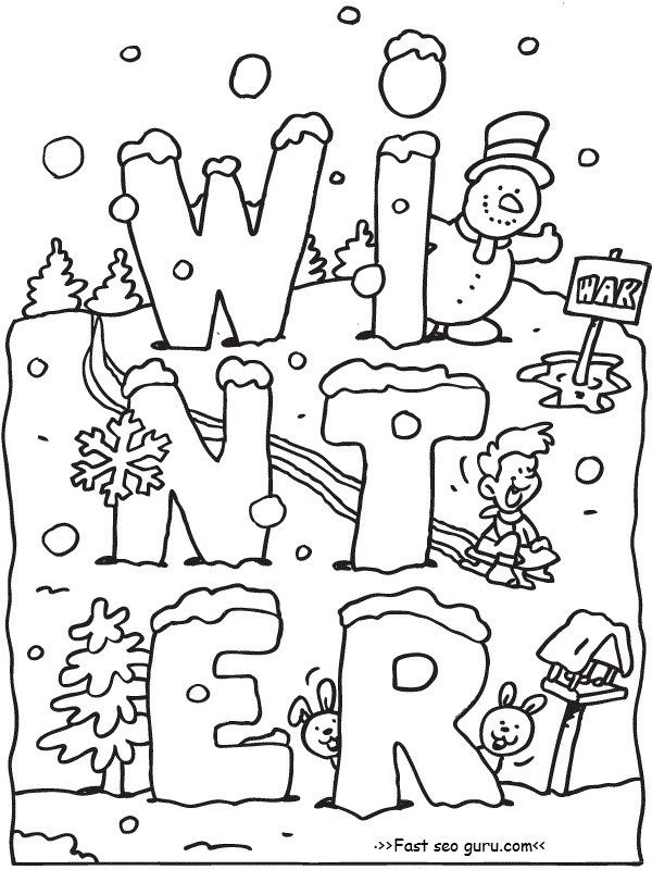 600x800 Free Winter Coloring Pages New Printable Winter Coloring Pages