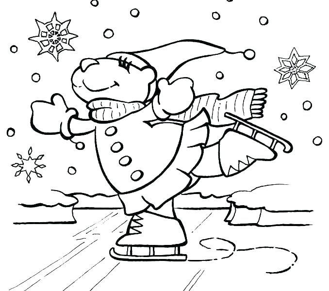 678x600 Free Winter Scene Coloring Pages Compromise Winter Scene Coloring