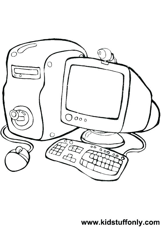 567x794 Computer Coloring Pages Businessman Working On A Computer Coloring