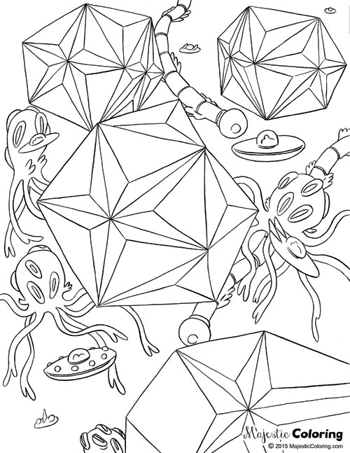 500x647 Free Adult Coloring Page Alien World