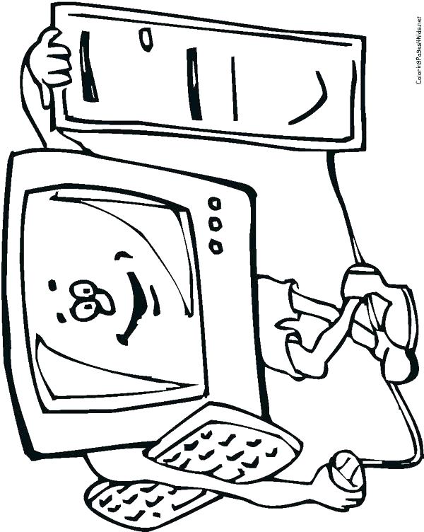 600x752 Free Coloring Pages Computer Cool Computer Coloring Pages Coloring