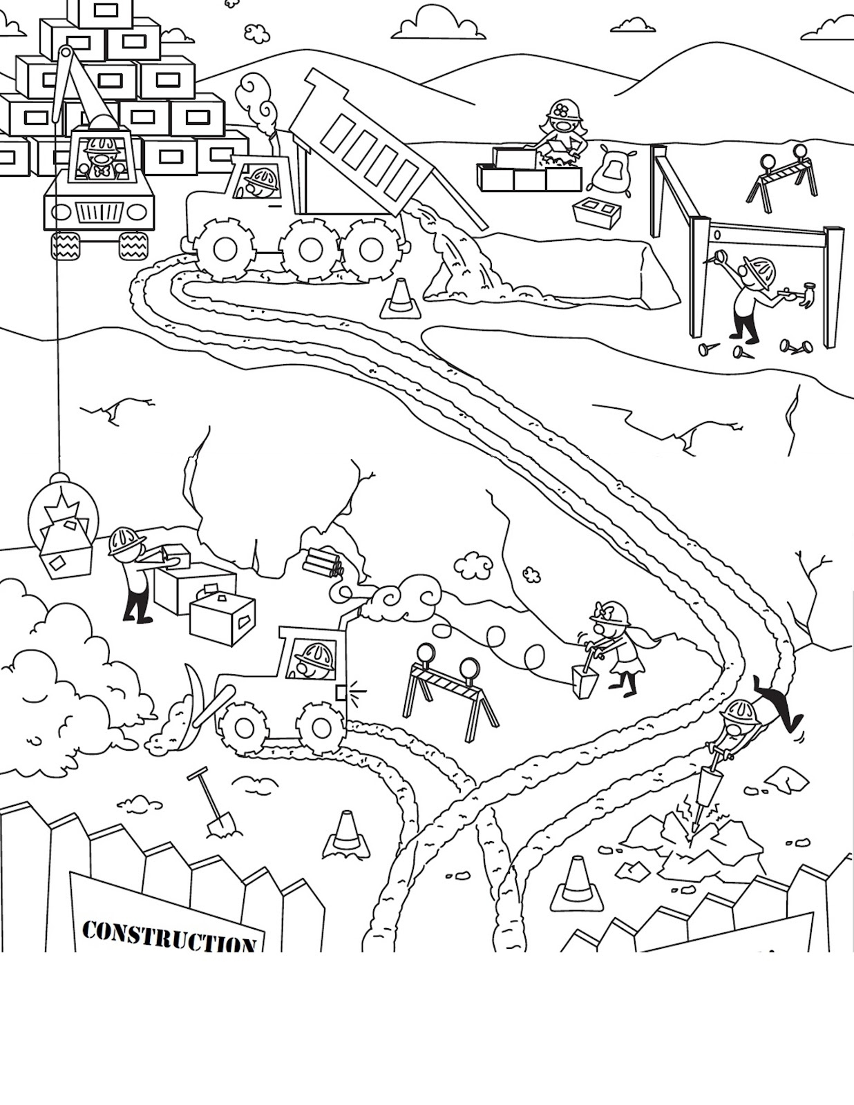 1236x1600 Construction Coloring Pages New Free Construction Site Coloring