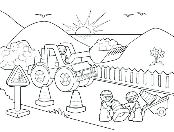 600x454 Building Construction Coloring Pages Construction Coloring Pages