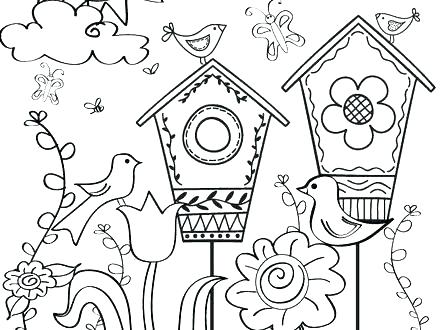 440x330 Spring Pictures Coloring Pages Free Printable Spring Coloring