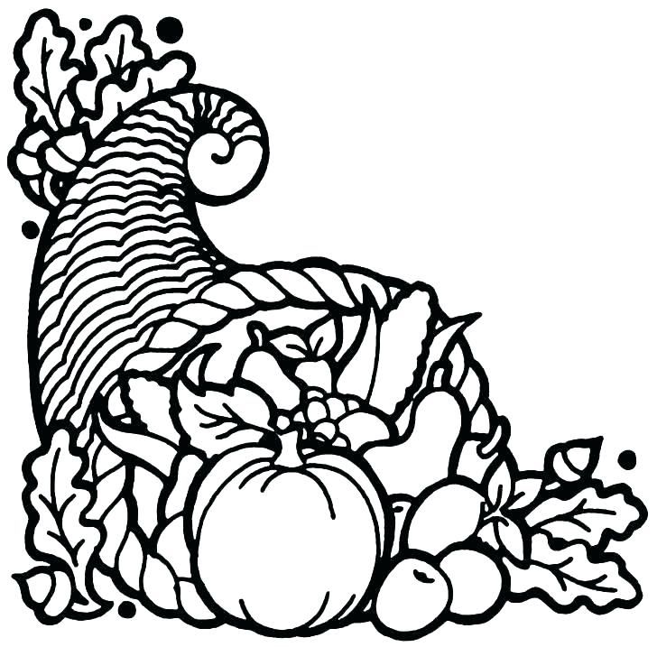 728x717 Cornucopia Coloring Pages Thanksgiving Cornucopia Coloring Pages