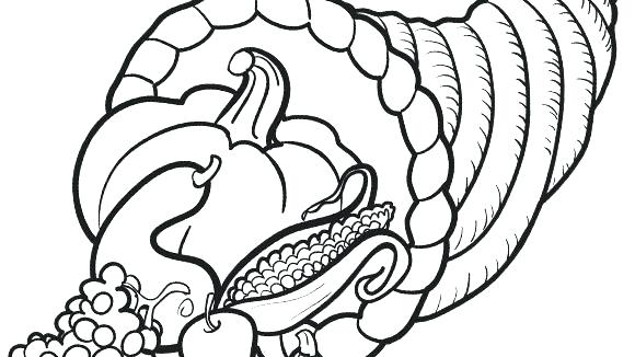 580x326 Cornucopia Coloring Pages To Print Cornucopia Coloring Page Free