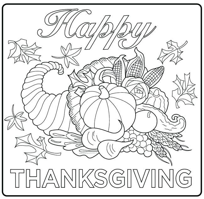 650x635 Thanksgiving Coloring Pages Free Cornucopia Coloring Pages