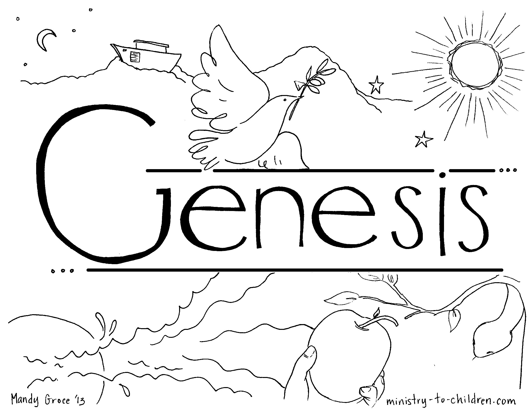 2207x1700 Creation Coloring Pages For Sunday School To Print