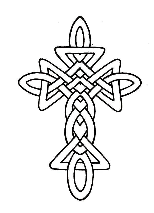 600x828 Morphed Celtic Cross Coloring Pages Best Place To Color