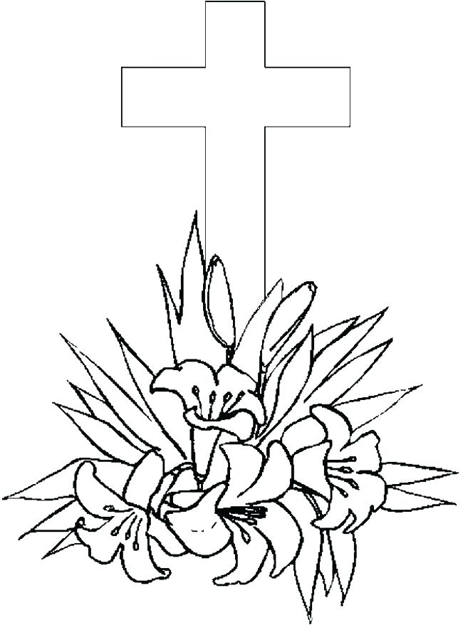 650x878 Easter Cross Coloring Pages