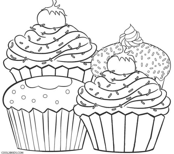 678x600 Cupcakes Printable Coloring Pages Free Printable Cupcake Coloring