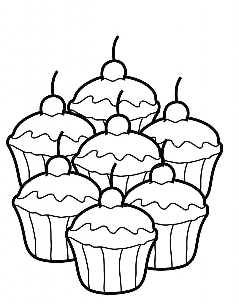 805x1024 Free Printable Cupcake Coloring Pages For Kids Coloring Book