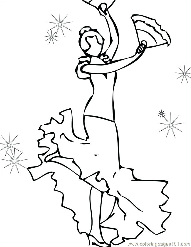 650x841 Dancing Coloring Pages Flamenco Ink Coloring Page Free Dancing