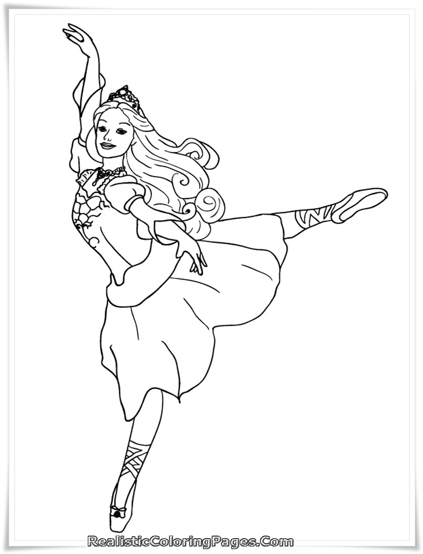 824x1080 Barbie And The Dancing Princesses Coloring Page