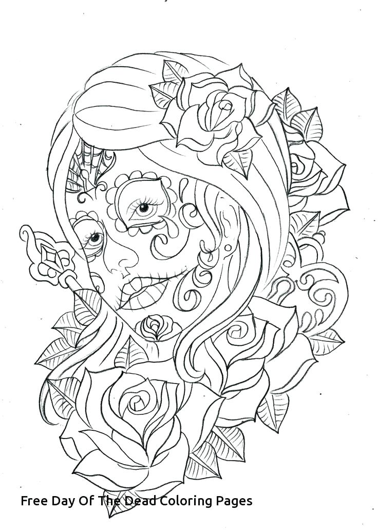 736x1031 Dia De Los Muertos Coloring Pictures Day Of The Dead Coloring