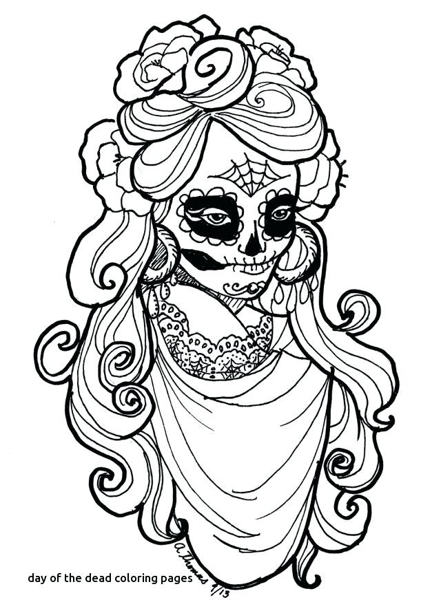 640x891 Day Of Dead Coloring Sheet Coloring Pages Magnificent Day