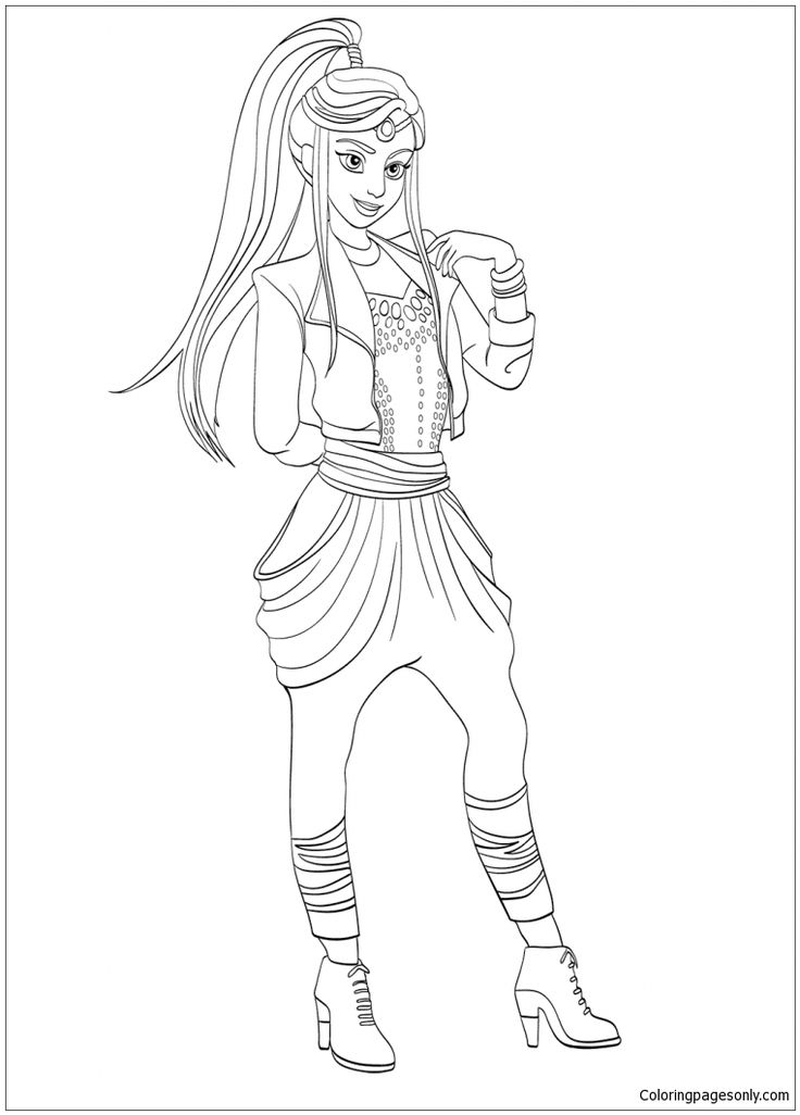 736x1026 Mejores De Descendants Coloring Pages En
