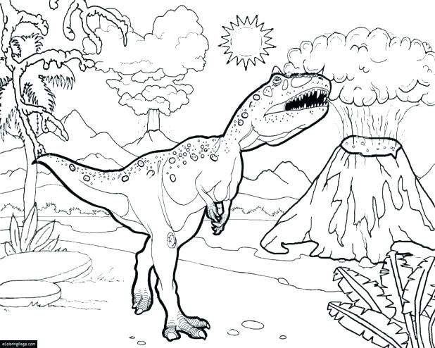 618x494 Dinosour Coloring Pages Enchanting Dinosaur Coloring Page