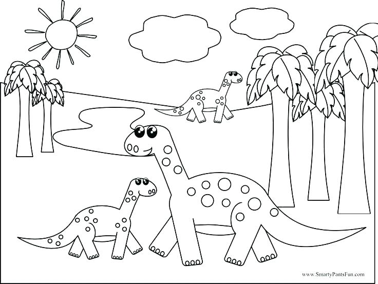 736x553 Good Dinosaur Coloring Pages Pdf Page Amusing Printable