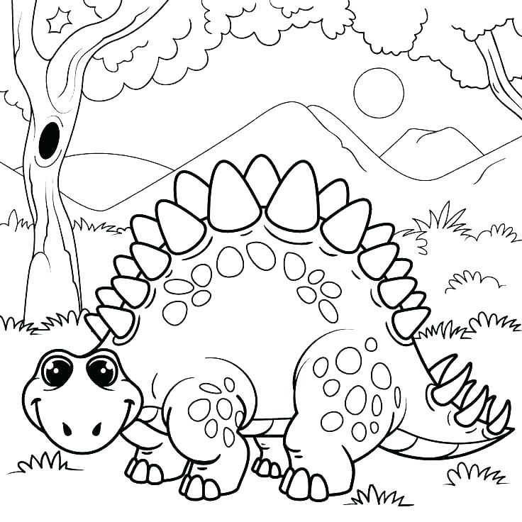 736x736 Free Good Dinosaur Coloring Pages