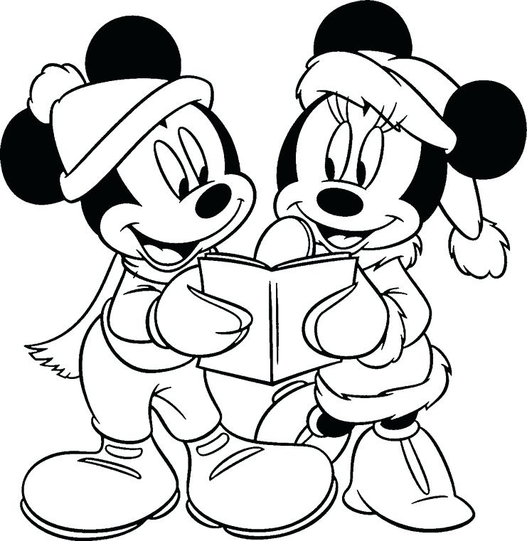 741x761 Disney Christmas Characters Coloring Pages