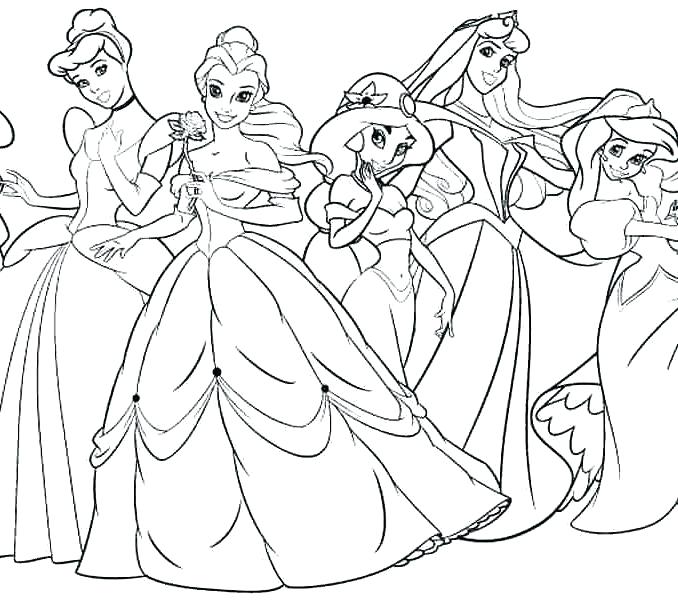 678x600 Princess Coloring Pages Online Princess Coloring Pages Free