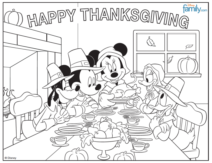 700x539 Free Disney Thanksgiving Coloring Pages