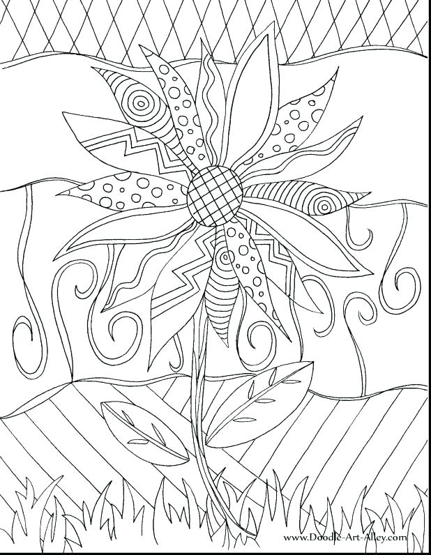 618x796 Free Printable Doodle Art Coloring Pages