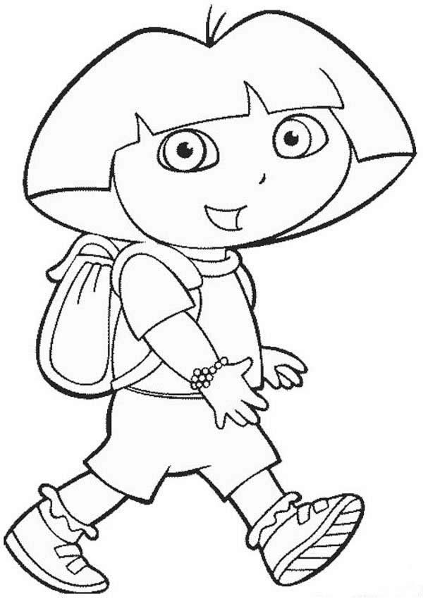 607x850 Free Printable Dora The Explorer Coloring Pages For Kids