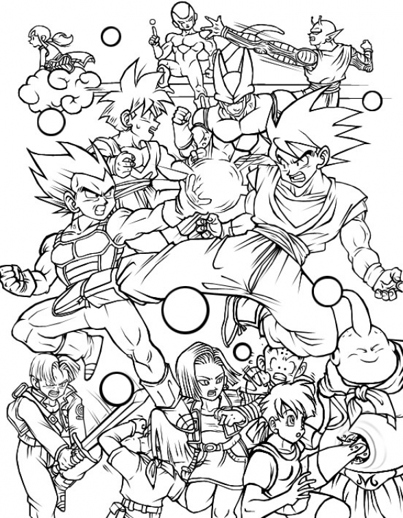 Free Dragon Ball Z Coloring Pages