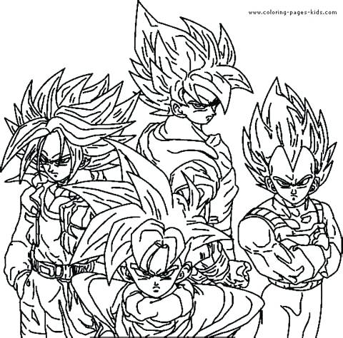 480x474 Dragon Ball Z Coloring Pages Gohan Copy Super Saiyan Free