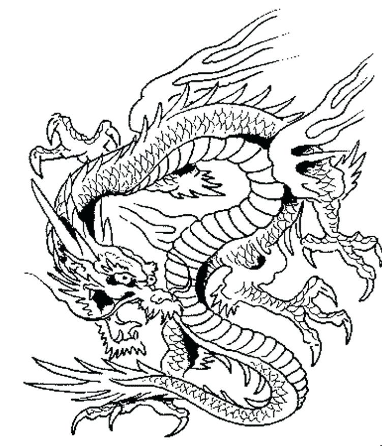 751x876 Dragon Coloring Pages Printable Dragon Coloring Pages For Adults