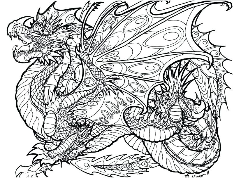 Free Dragon Coloring Pages For Adults at GetDrawings | Free download