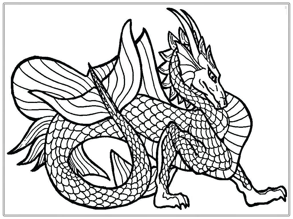 1024x768 Coloring Pages Dragon Coloring Page Pages For Adults To Download