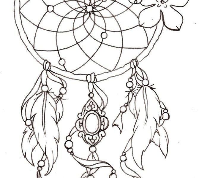 670x600 Excellent Ideas Dream Catcher Coloring Pages To Download And Print