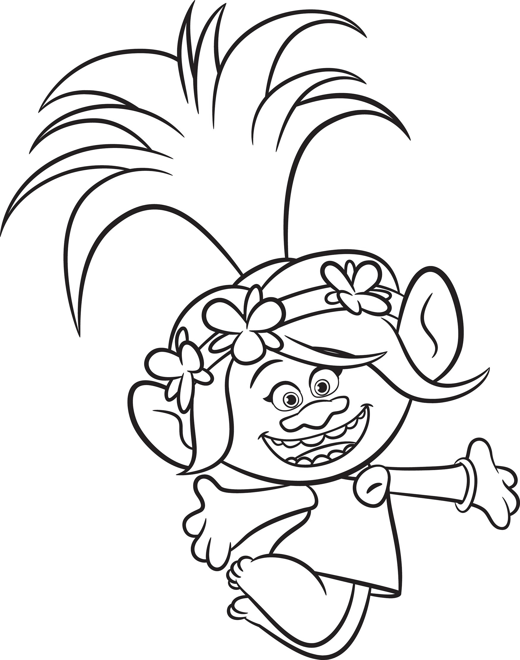1750x2221 Free Dreamworks Trolls Coloring Pages