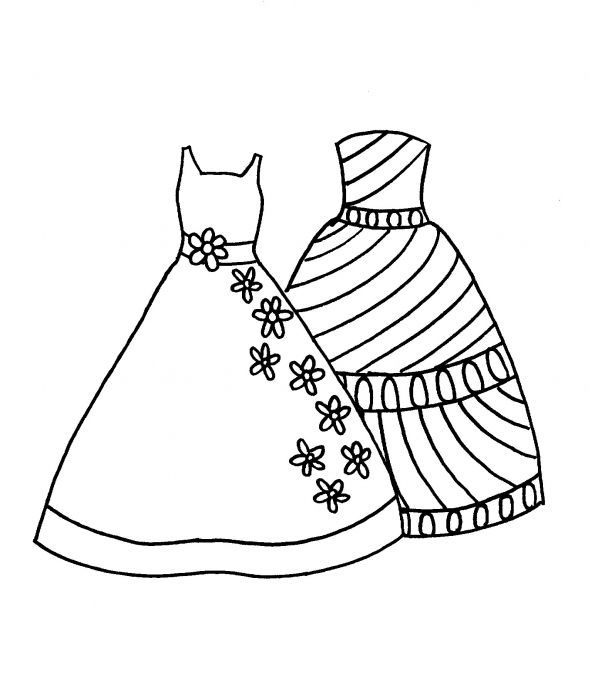 590x687 Free Dress Coloring Pages Fashion Dress Coloring Pages