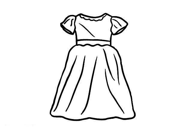 600x448 Dress Coloring Page Free Download