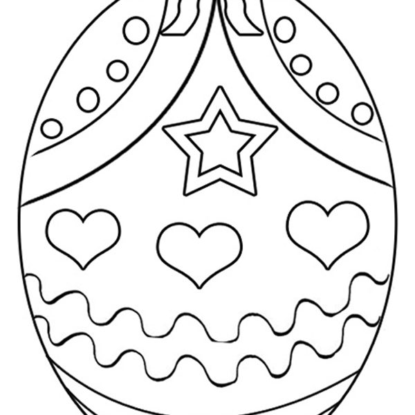 600x600 Easter Egg Colouring Page Coloring Page