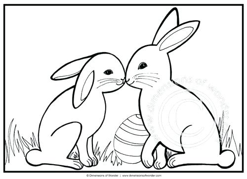 500x364 Free Printable Easter Bunny Coloring Pages