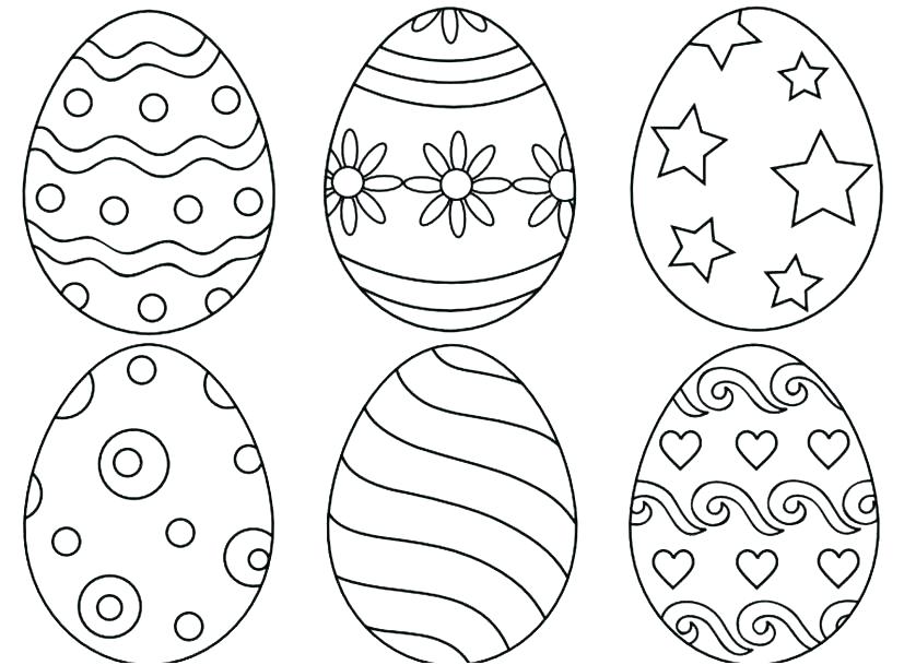 827x609 Easter Egg Coloring Pages Free Printable