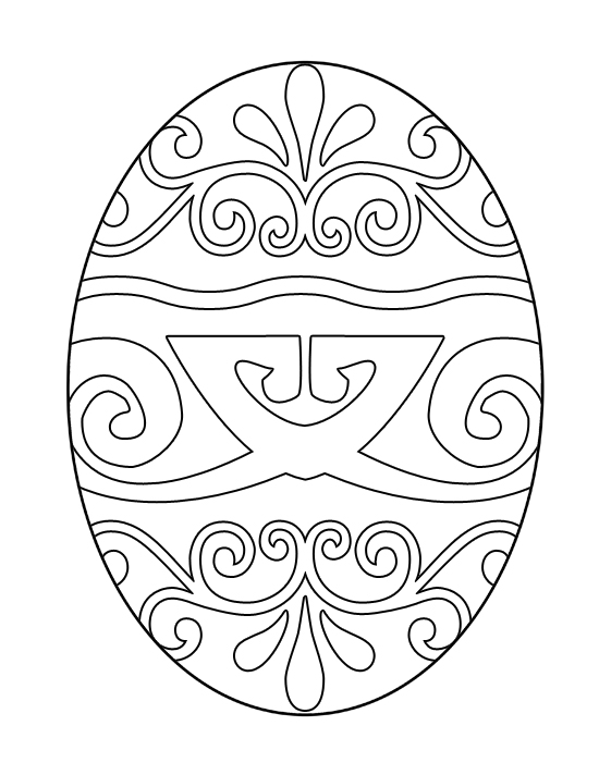 550x712 Free Printable Easter Egg Coloring Pages For Kids Good