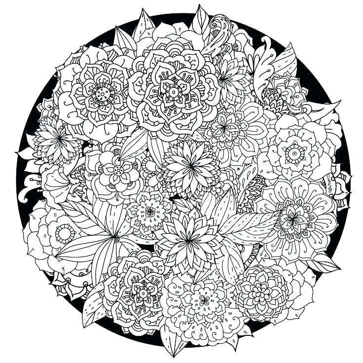 736x736 Flower Mandala Coloring Pages Free Printable Abstract Coloring