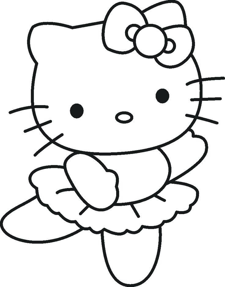 736x937 Easy Hello Kitty Coloring Pages Cartoon Coloring Pages Of Free
