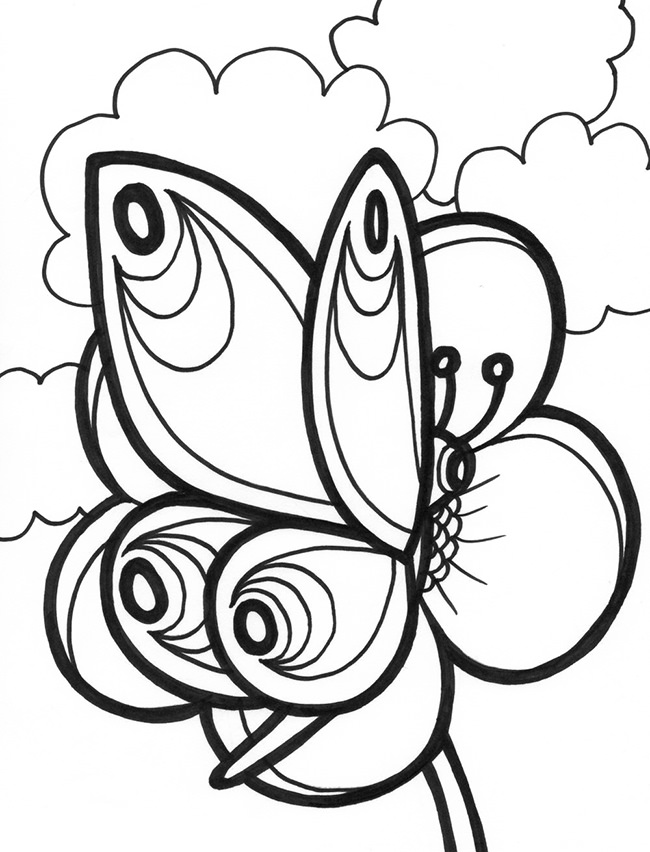 650x852 Butterfly Templates Printable Crafts Colouring Pages