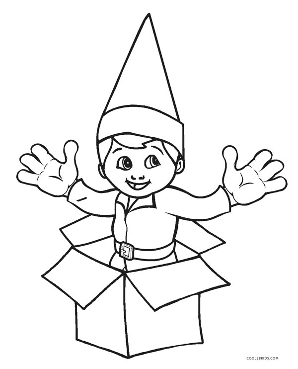 600x742 Free Printable Elf Coloring Pages For Kids