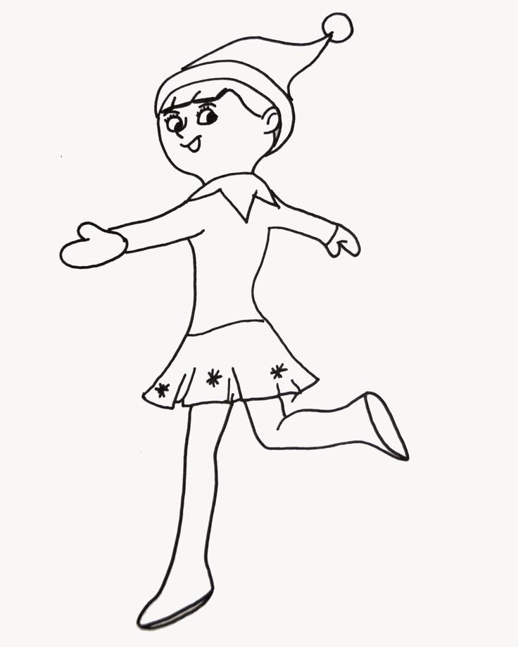 736x920 Shelf Elf Coloring Page