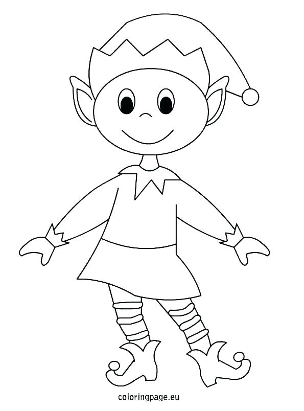 595x804 Christmas Elves Coloring Pages