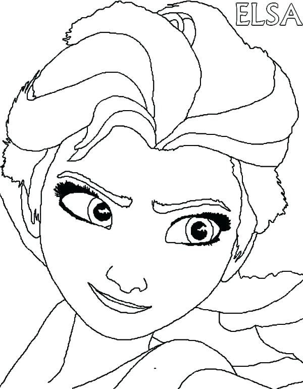 600x770 Elsa Frozen Coloring Page
